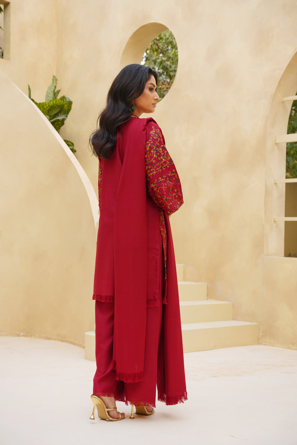 Gulaal 3PC Maroon