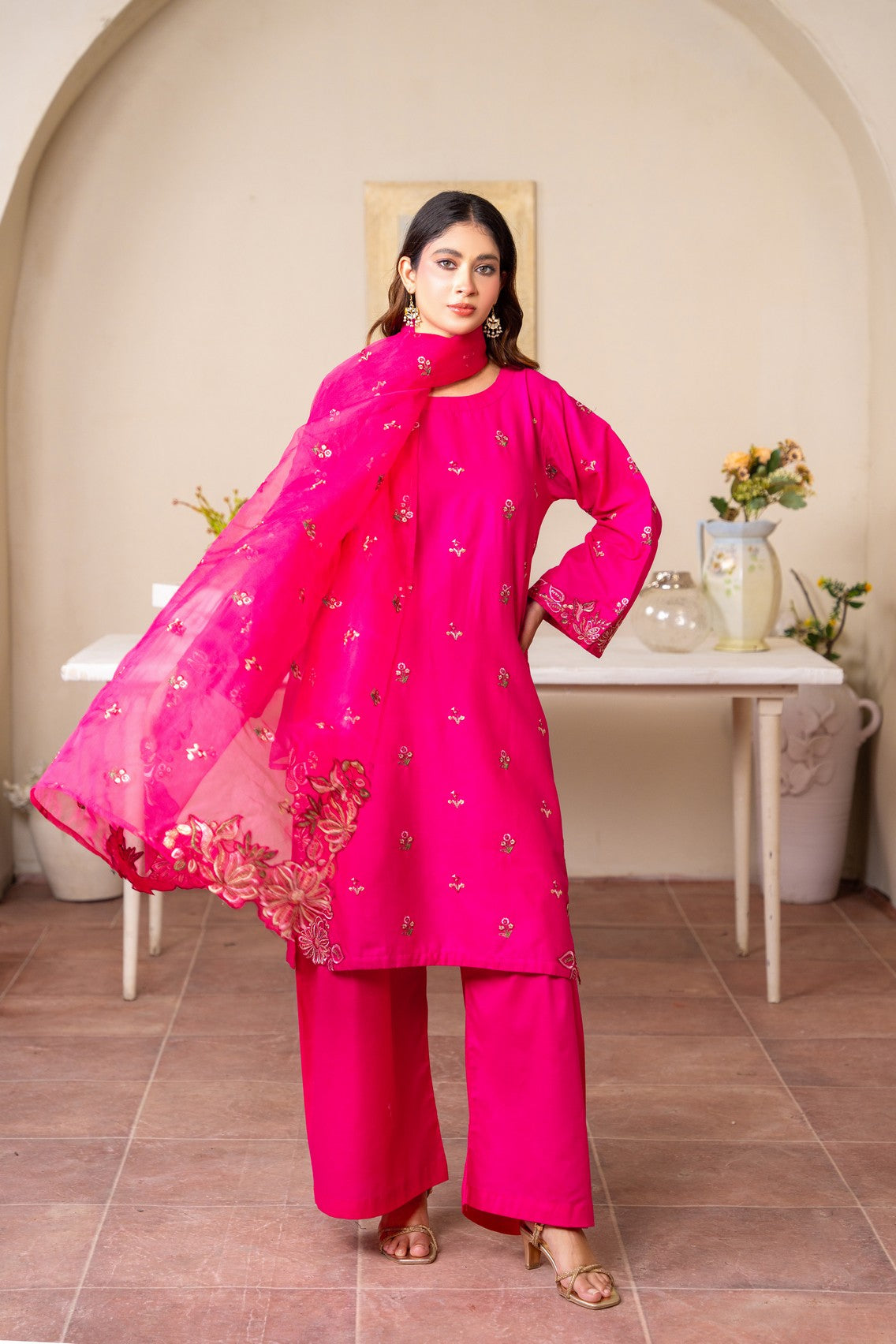 Pink Rose 3pc