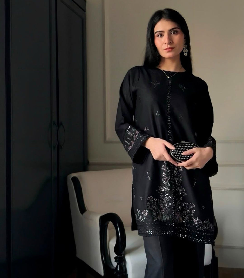 Eterna by Musferah Saad Pret Embroidered Velvet 2 Piece Ember Glow - Festive Collection