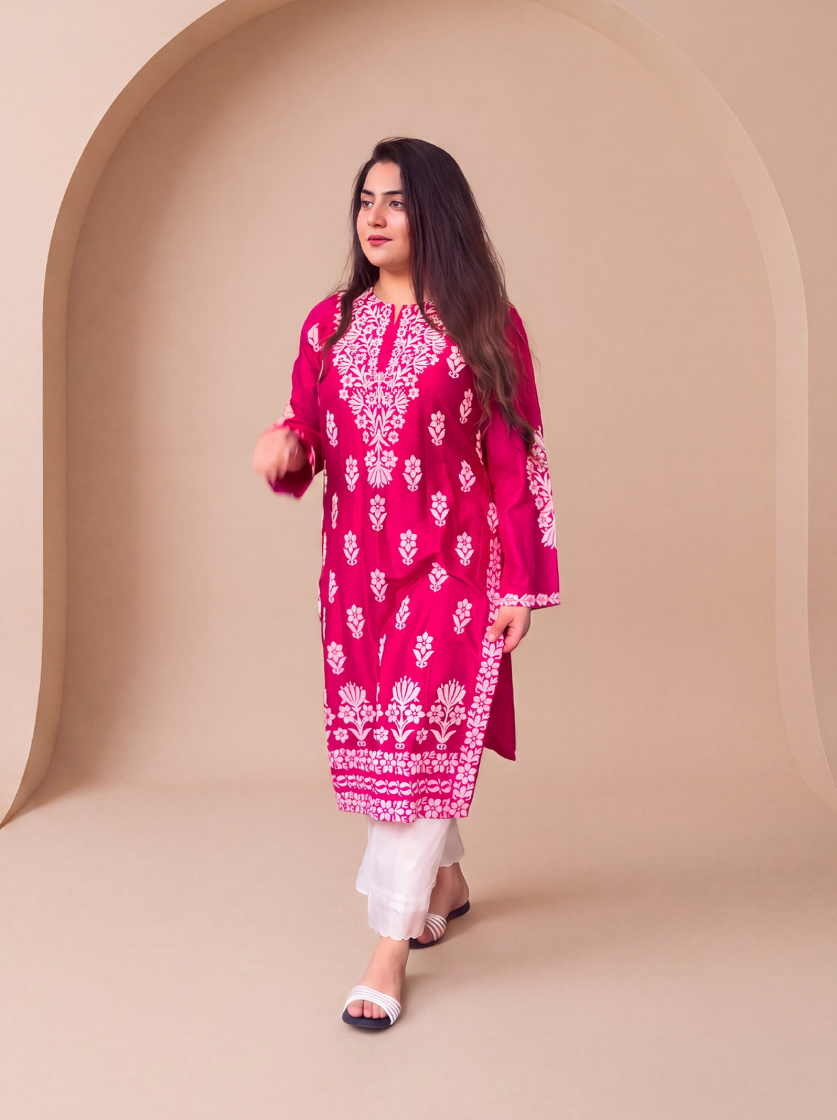 FOXY Embossed Indian Chicken Kari Kurti
