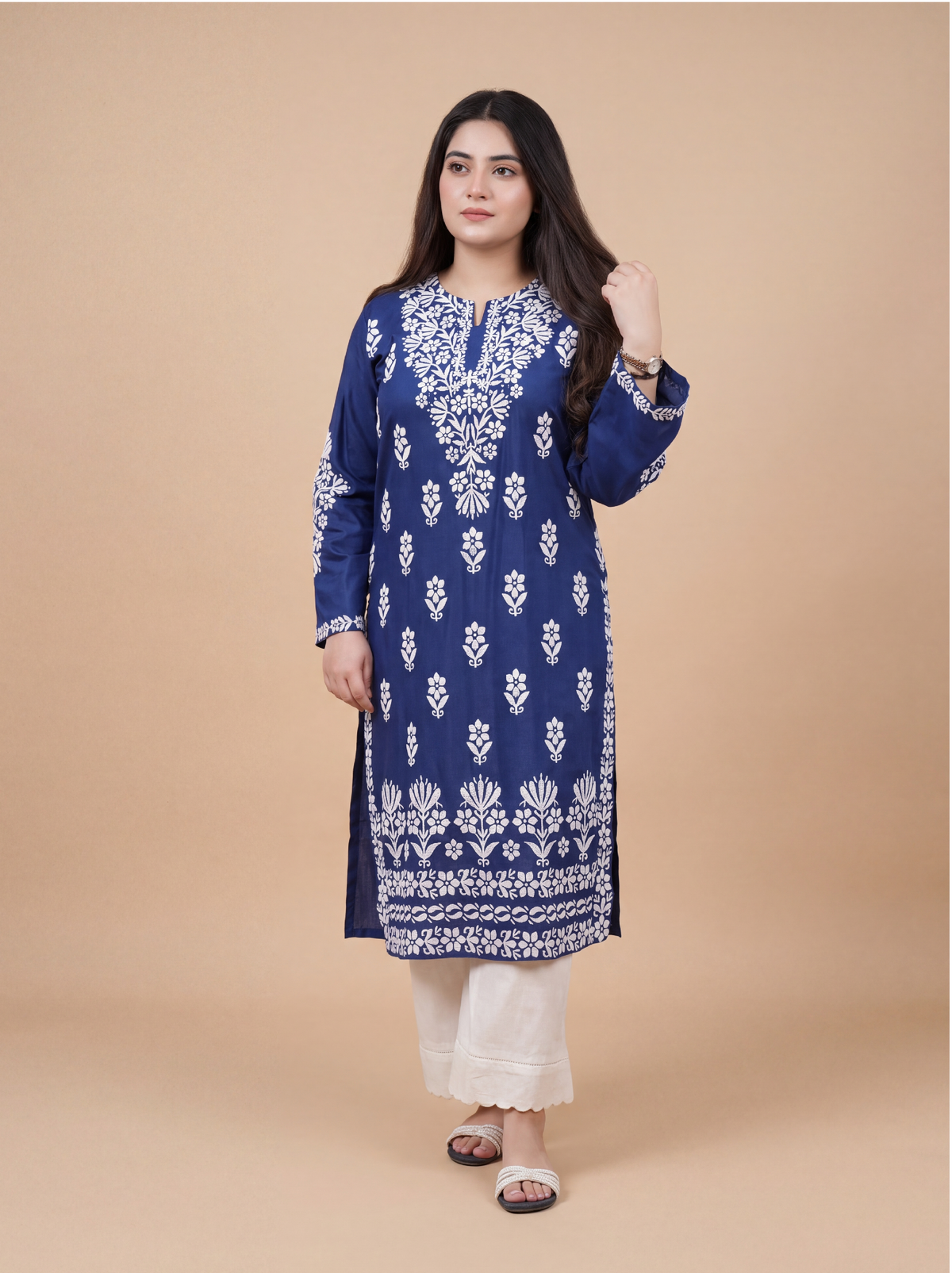 FOXY Embossed Indian Chicken Kari Kurti