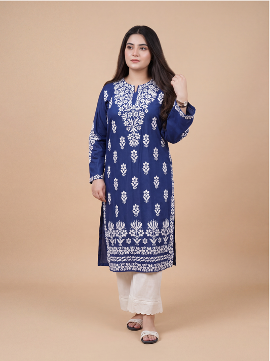 FOXY Embossed Indian Chicken Kari Kurti
