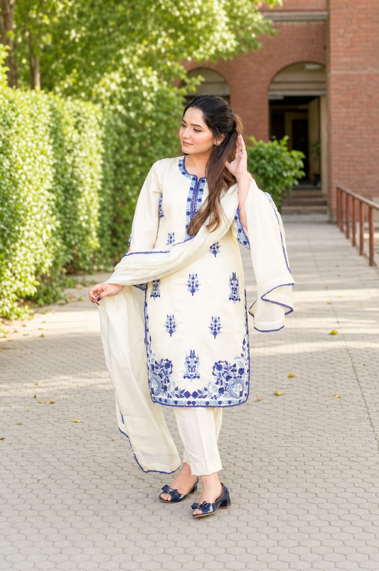 KHADDI NET STICHED 2PCS