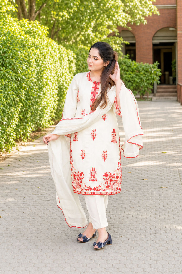 KHADDI NET STICHED 2PCS